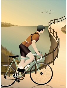 Vissevasse Αφίσα Cycling The Hulls 50x70 cm
