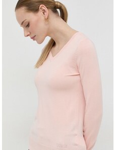 Πουλόβερ Guess χρώμα: ροζ