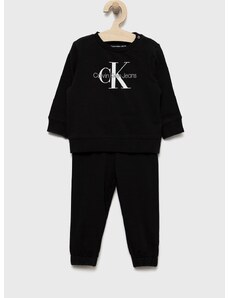 Παιδική φόρμα Calvin Klein Jeans χρώμα: μαύρο
