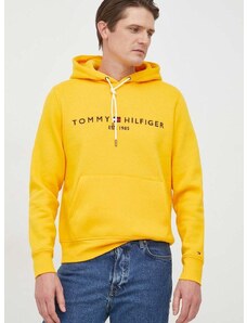 Μπλούζα Tommy Hilfiger χρώμα: κίτρινο, με κουκούλα