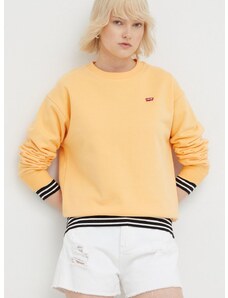 Βαμβακερή μπλούζα Levi's γυναικεία, χρώμα: πορτοκαλί,