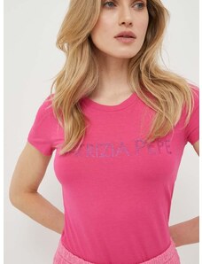 Μπλουζάκι Patrizia Pepe χρώμα: ροζ