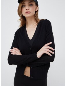 Μάλλινη ζακέτα Calvin Klein χρώμα: μαύρο