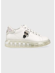 Δερμάτινα αθλητικά παπούτσια Karl Lagerfeld Kapri Kushion χρώμα: άσπρο KL62633