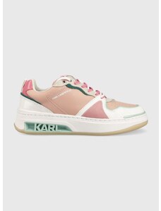 Δερμάτινα αθλητικά παπούτσια Karl Lagerfeld Elektra Ii Lo χρώμα: ροζ