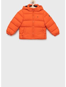 Παιδικό αναστρέψιμο μπουφάν από κάτω Tommy Hilfiger χρώμα: πορτοκαλί
