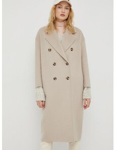 Μάλλινο παλτό American Vintage χρώμα: γκρι,