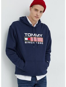 Βαμβακερή μπλούζα Tommy Jeans χρώμα: ναυτικό μπλε,