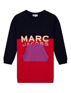 Παιδικό βαμβακερό φόρεμα Marc Jacobs χρώμα: κόκκινο,