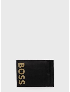 Δερμάτινη θήκη για κάρτες BOSS χρώμα: μαύρο