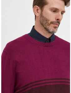 Βαμβακερό πουλόβερ GAP ανδρικά, χρώμα: μοβ,