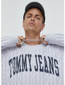 Πουλόβερ Tommy Jeans χρώμα: γκρι,