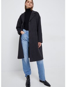 Μάλλινο παλτό Calvin Klein χρώμα: γκρι,