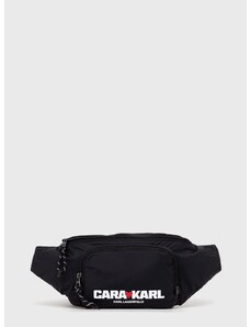 Τσάντα φάκελος Karl Lagerfeld Karl Lagerfeld X Cara Delevingne χρώμα: μαύρο