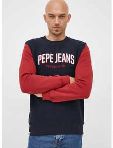 Βαμβακερή μπλούζα Pepe Jeans χρώμα: ναυτικό μπλε