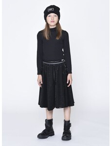 Παιδική φούστα DKNY χρώμα: μαύρο,