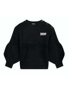 Παιδικό πουλόβερ DKNY χρώμα: μαύρο