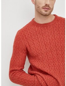 Πουλόβερ με προσθήκη μαλλιού Pepe Jeans ανδρικά, χρώμα: κόκκινο