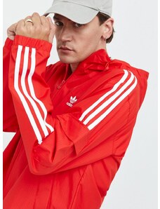 Μπουφάν adidas Originals χρώμα: κόκκινο,