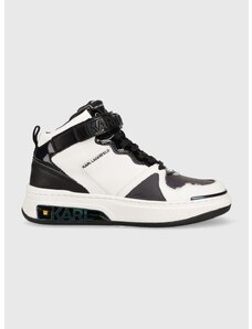 Δερμάτινα αθλητικά παπούτσια Karl Lagerfeld Elektra Ii Hi χρώμα: άσπρο