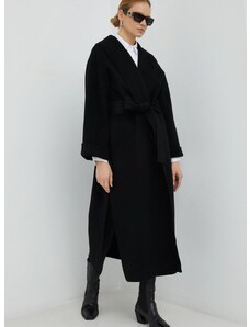 Μάλλινο παλτό By Malene Birger Trullem χρώμα: μαύρο
