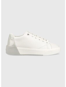 Δερμάτινα αθλητικά παπούτσια Calvin Klein Heel Cupsole Lace Up χρώμα: άσπρο