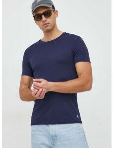 Βαμβακερό μπλουζάκι Polo Ralph Lauren 3-pack χρώμα: ναυτικό μπλε