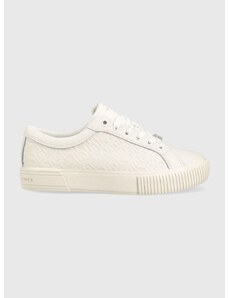Δερμάτινα αθλητικά παπούτσια Tommy Hilfiger χρώμα: άσπρο