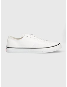 Πάνινα παπούτσια Tommy Jeans Leather Vulc Tjm Ess χρώμα: άσπρο