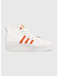 Πάνινα παπούτσια adidas Originals Nizza Platform χρώμα: άσπρο