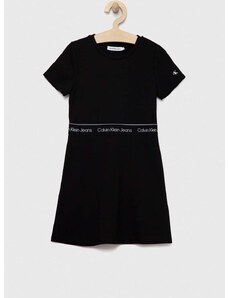 Παιδικό φόρεμα Calvin Klein Jeans χρώμα: μαύρο,