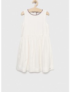 Παιδικό φόρεμα Tommy Hilfiger χρώμα: άσπρο,