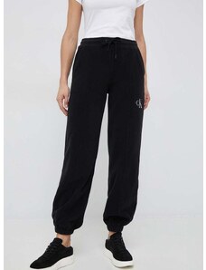Παντελόνι φόρμας Calvin Klein Jeans , χρώμα: μαύρο