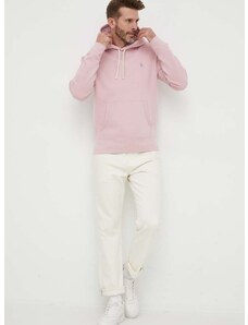 Μπλούζα Polo Ralph Lauren χρώμα: ροζ, με κουκούλα