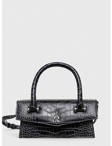 Δερμάτινη τσάντα Patrizia Pepe χρώμα: μαύρο