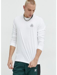 Βαμβακερή μπλούζα με μακριά μανίκια adidas Originals x Disney χρώμα: άσπρο