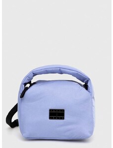 Τσάντα Tommy Jeans χρώμα: μοβ