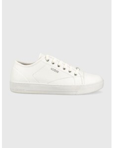 Δερμάτινα αθλητικά παπούτσια Guess Udine χρώμα: άσπρο, FM5UDI LEA12 WHITE