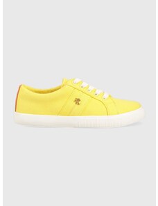 Πάνινα παπούτσια Lauren Ralph Lauren 802891459002 χρώμα: κίτρινο, 802891459002