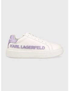 Δερμάτινα αθλητικά παπούτσια Karl Lagerfeld KL62210 MAXI KUP χρώμα: άσπρο KL62210