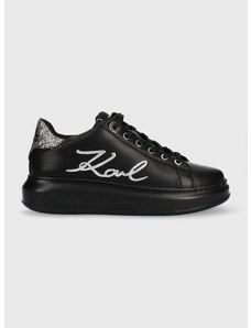 Δερμάτινα αθλητικά παπούτσια Karl Lagerfeld KL62510A KAPRI χρώμα: μαύρο KL62510A