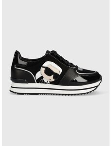 Δερμάτινα αθλητικά παπούτσια Karl Lagerfeld KL61930N VELOCITA II χρώμα: μαύρο