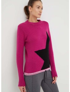 Μάλλινο πουλόβερ Newland γυναικεία, χρώμα: ροζ