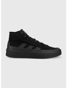 Πάνινα παπούτσια adidas χρώμα: μαύρο