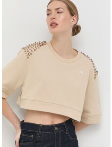 Βαμβακερή μπλούζα Pinko γυναικεία, χρώμα: μπεζ