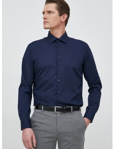 Βαμβακερό πουκάμισο Seidensticker ανδρικό, χρώμα: ναυτικό μπλε
