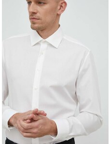 Βαμβακερό πουκάμισο Seidensticker ανδρικό, χρώμα: μπεζ