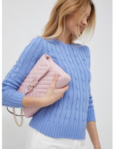Βαμβακερό πουλόβερ Polo Ralph Lauren χρώμα: μοβ