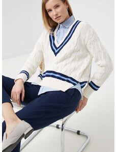 Βαμβακερό πουλόβερ Polo Ralph Lauren γυναικεία, χρώμα: μπεζ