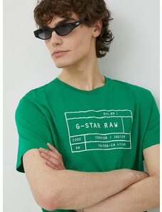 Βαμβακερό μπλουζάκι G-Star Raw 2-pack χρώμα: καφέ